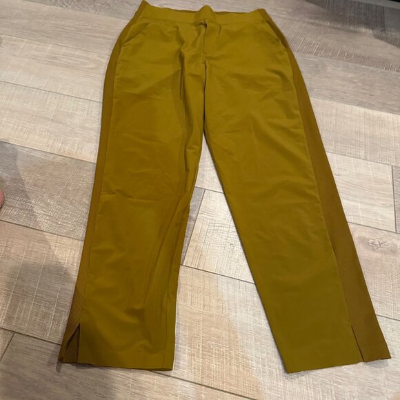 ATHLETA WOMENS MUSTARD YELLOW PANTS PULL ON SIZE 6 - Picture 2 of 8